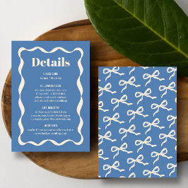 Cartão De Informações Detalhes do Casamento Retroativo do Arco Coquette