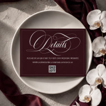 Detalhes do Casamento Romântico Vermelho Escuro