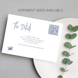 Cartão De Informações Detalhes do casamento RSVP on-line do CÓDIGO QR az