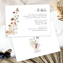 Cartão De Informações Detalhes do Casamento Rustic Boho