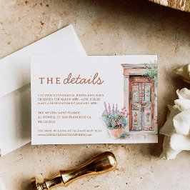 Cartão De Informações Detalhes do Casamento Rustic Outdoor Mexico
