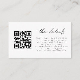 Cartão De Informações Detalhes do Casamento Simples de Script do Código 