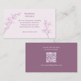 Cartão De Informações Detalhes do Casamento Timeless Flower