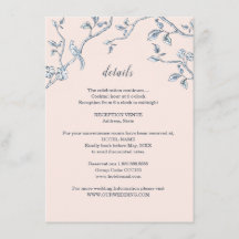 Detalhes do casamento Toile Francesa azul e branco