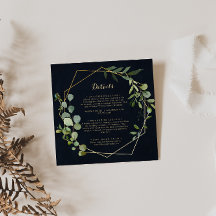 Detalhes do Casamento Verde Azul Dourado Geométric