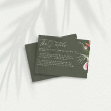 Detalhes do Casamento Verde Tropical Floral Escura