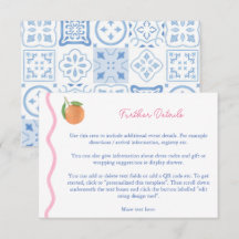 Detalhes do Chá de casamento do Boho Citrus Squigg