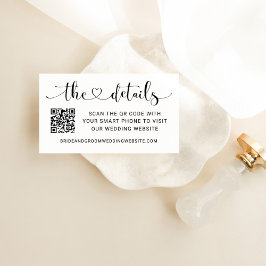Cartão De Informações Detalhes do Código QR de Casamento de Script de Co