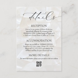 Cartão De Informações Detalhes do Código QR de Casamento Elegante Modern
