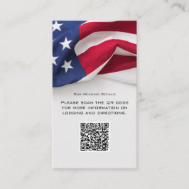 Cartão De Informações Detalhes do código QR do casamento com bandeira am