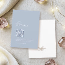 Detalhes do código QR do casamento da praia azul D