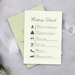 Cartão De Informações Detalhes do Código QR do Cronograma de Casamento M