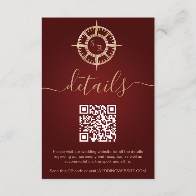 Cartão De Informações Detalhes do Código QR do Passaporte de Destino Com (Frente)