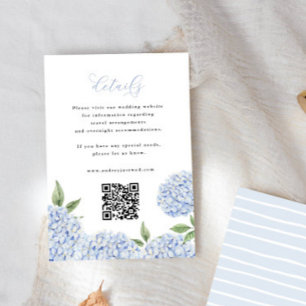 Cartão De Informações Detalhes do Código QR do Script de Flor de Hortêns