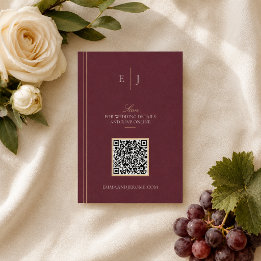 Cartão De Informações Detalhes do Código QR do Site de Casamento em Borg