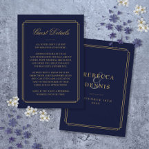 Detalhes do Convidado de Casamento Azul Marinho e 
