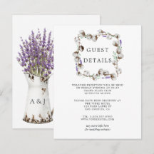 Detalhes do Convidado de Casamento em Algodão Aqua