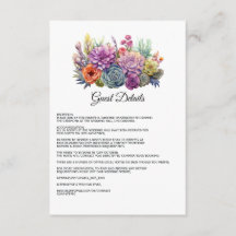 Detalhes do convidado de casamento floral tons do