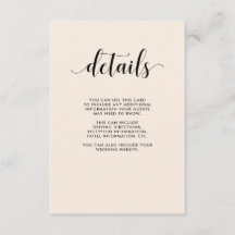 Detalhes do Convidado do Casamento do Blush Elegan