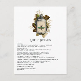 Cartão De Informações Detalhes do Convidado do Halloween da Loção Veneno