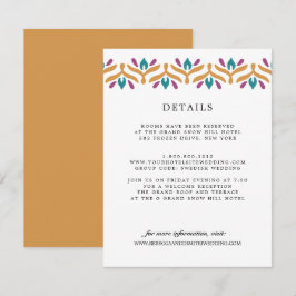 Cartão De Informações Detalhes do Convidado sobre a Arte Popular Indiana