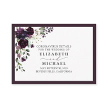 Detalhes do Coronavírus Floral Mauve Purple