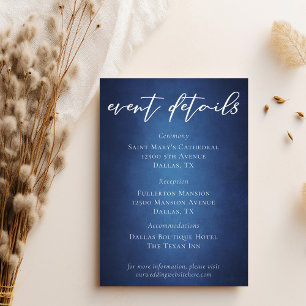 Cartão De Informações Detalhes do Evento de Casamento da Frente de Água 