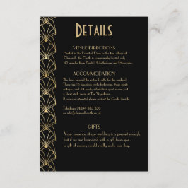 Cartão De Informações Detalhes do Excelente de Deco de Arte Chic Elegant