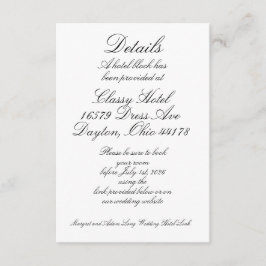 Cartão De Informações Detalhes do Hotel