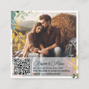 Cartão De Informações Detalhes do HOTO Alojamento do Registro do Gift QR