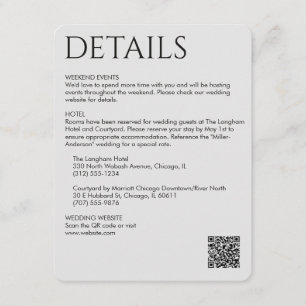 Cartão De Informações Detalhes do Preto para Fumos Moderno Elegante