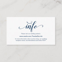 Detalhes do Site de Casamento, Azul Marinho Elegan
