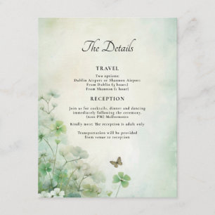 Cartão De Informações Detalhes dos Campos de Trevo