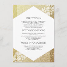 Detalhes Dourados do Casamento com Glitter - Infor