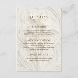 Cartão De Informações Detalhes Florais Elegantes Art Nouveau