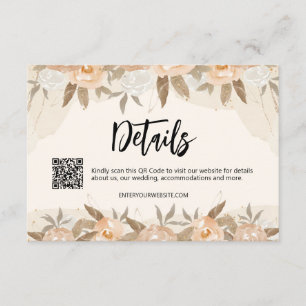 Cartão De Informações Detalhes Florais Russos da Pessegueira Aquática