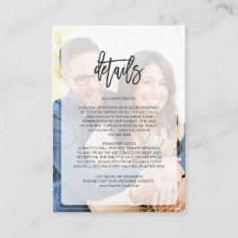 Cartão De Informações Detalhes Geométricos De Casamento De Fotos Desbota