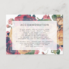 Cartão De Informações Detalhes INFO Boho Floral Moderno Casamento