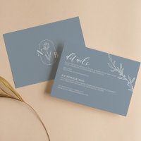 Detalhes Mínimos do Casamento Elegante Azul Modern