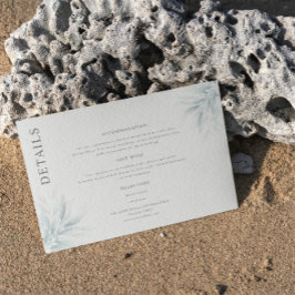 Cartão De Informações Detalhes Modernos da Folhagem Elegante