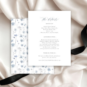 Cartão De Informações Detalhes para convidados de casamento em jardim de