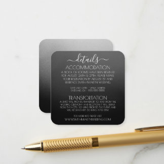 Cartão De Informações Detalhes Personalizados Minimalistas de Ombré Fade