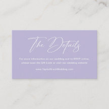 Detalhes Simples de Casamento Roxo Claro