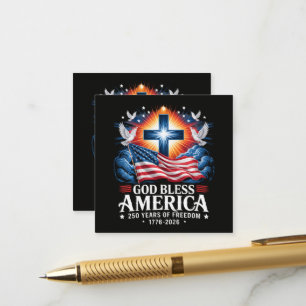 Cartão De Informações Deus Abençoa a América 250 Anos 1776-2026