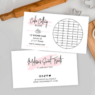 Cartão De Informações Diagrama de Corte de 12 pol com Bolo Redondo Taman