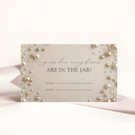 Cartão De Informações Diamantes e Pérolas Quantos Kisses Jogo Bridal