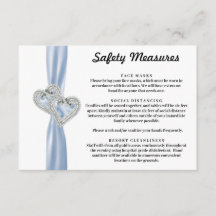 Diamond Hearts Blue Ribbon