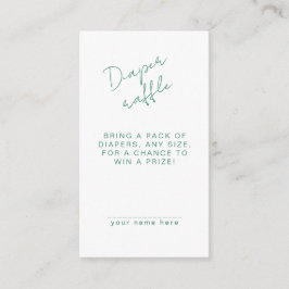 Cartão De Informações Diaper Raffle Marine Blue Coastal Baby Shower