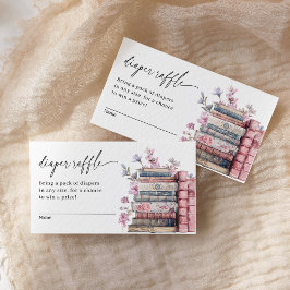 Cartão De Informações Diaper Raffle Storybook New Chapter Baby Shower