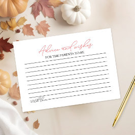 Cartão De Informações Dica de Chá de fraldas de queda de abóbora